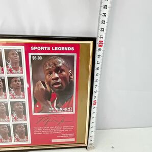 3AD179 Michael Jordan マイケルジョーダン 記念切手 額縁入り 現状品の画像5