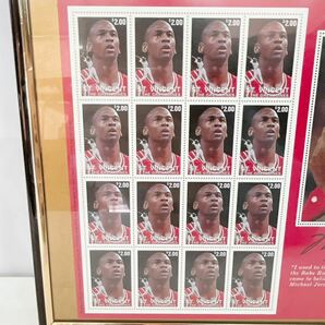 3AD179 Michael Jordan マイケルジョーダン 記念切手 額縁入り 現状品の画像2