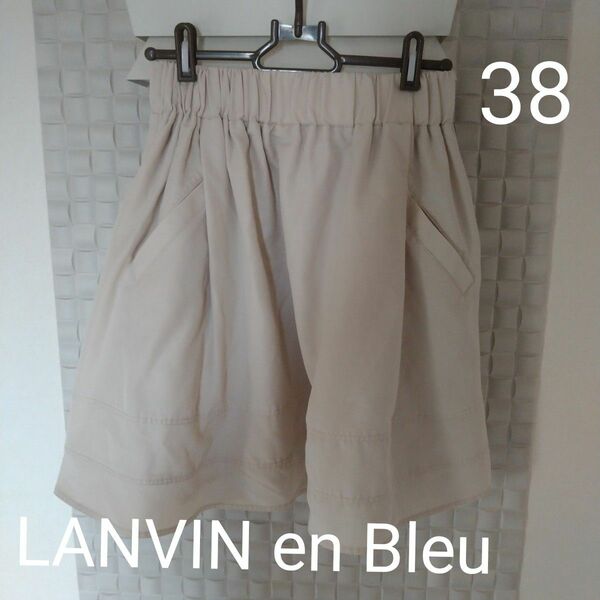 ランバンオンブルー　LANVIN en Bleu 38　 スカート　フレア　プリーツ　