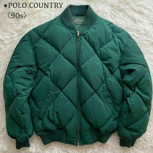 希少●極美品●RALPH LAUREN ラルフローレン ジャケット 90's POLO COUNTRY スカイライナー キルトステッチ ダウン ポロカントリー メンズ