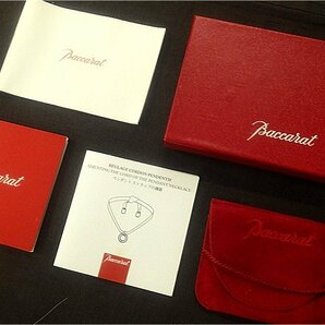 ☆Baccarat バカラ クリスタル ハート型 ペンダント/ネックレス 箱付☆J62の画像7