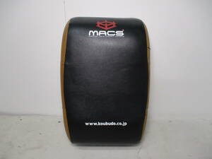 △公武堂 MACS キックミット 型番不明 52×34×19cm ブラック×ブラウン パンチミット ボクシング トレーニング エクササイズ(3-2-23)