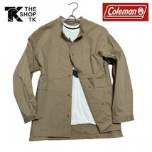 ★新品 Ｃoleman×THE SHOP TK コールマン×タケオキクチ 別注 バンドカラーシャツ L ブルゾン ジャケット ベージュ★_画像1