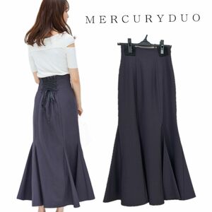【新品】MERCURYDUO バックレースアップ ストレッチ マーメイドスカート