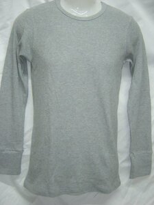 USタイプ　サーマルクルーネックTシャツL/S　グレイＭ　110902