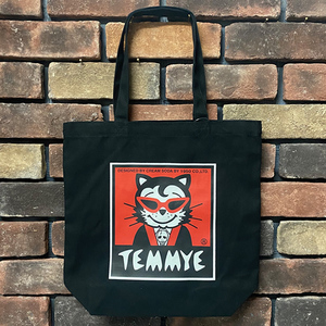 【黒】TEMMYE ティミー by CREAM SODA クリームソーダ TEトートバッグ PD24BAG-02　ロックンロール　ロカビリー　原宿キャットストリート