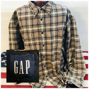 ビッグサイズ　オールドギャップ　GAP XXL チェック柄　コットン　ネルシャツ