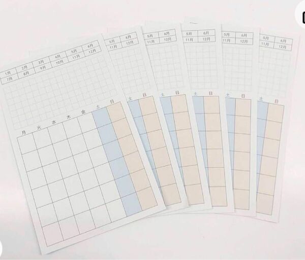 CORESIX ダイアリーステッカー 手帳シール カレンダーシール 36枚入り A5ノートに最適 (日本語)月表記 白　