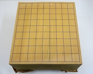 552▽将棋盤 厚さ：約14cm 「王将」 「十五世名人 大山康晴」 筆書きサインあり 為書きあり