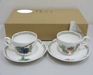 612▽Noritake/ノリタケ ROYAL ORCHARD/ロイヤル オーチャード カップ＆ソーサー 2客セット 未使用