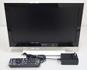 601▽Panasonic/パナソニック 15V型 ポータブルテレビ SV-PT15S1 2014年製 B-CASカード＋リモコン付