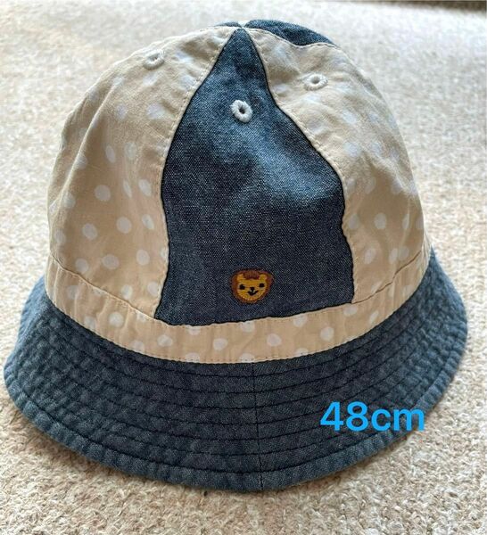 帽子 デニム風　48cm