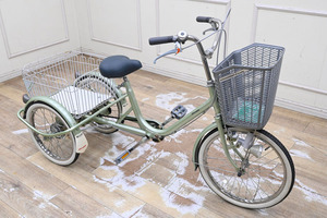 IN01 長期保管品 未使用 marushi マルシ 三輪自転車 後ろ籠付 変則機能無し 引き取り大歓迎