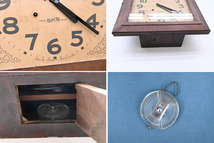 O011 レトロ 古い 精工舎 SKS 機械式 アナログ 掛時計 掛け時計 壁掛け時計 木製_画像3
