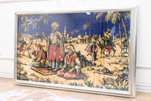 KO11 額縁入りの絨毯 額装マット 美術品 オブジェ 幅112×70cm_画像3