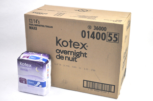 [ new goods unopened box sale ] Kotex napkin overnight de nuit 14 sheets entering ×12 sack menstruation supplies maxi pad night for many day feather none 