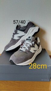 新品タグ付き★送無★new balance M5740 VPB 57/40★DarkGray★28cm★ニューバランス クラシック★未使用 箱付き★NB★グレー 濃灰