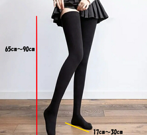  new ver 80cm slip prevention attaching spoiler ng rhinoceros knee-high socks black knee-high .. surely long absolute size man and woman use cosplay woman equipment etc. Mai pcs for 1