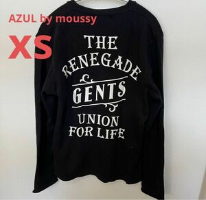 AZUL by moussy アズールバイマウジー　メンズ　Ｖネック　プルオーバー　長袖　カットソーブラック　黒