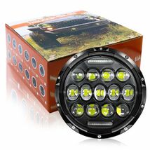 ledヘッドライト 7インチ DRL付き Hi/Loビーム ホワイト 防水 75W JK TJジープ ラングラー ジムニー 用 H4-H13アダプター 2個 GZD14_画像10