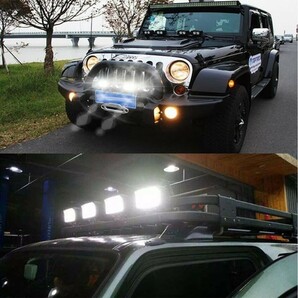 LED ワークライト 作業灯 12V/24V 兼用 72W 6000K 防水 作業灯 デッキライト 投光器 前照灯 集魚灯 車幅灯 照明 トラック 2個セット 01の画像3