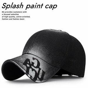 キャップ 帽子 メンズ レディース Splash paint 7990347 9009978 C-1 ブラック 新品 1円 スタート