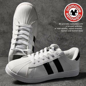 Adimouse スニーカー シューズ 靴 メンズ スポーツシューズ ランニングシューズ ウォーキング 1601 ホワイト/ブラック 27.0cm / 新品