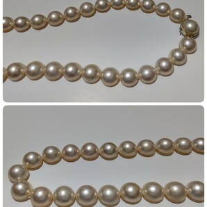 【1円スタート】高品質 高級 TASAKI 田崎真珠K14WG WGK14 マベパールネックレス 約60.5g 約45cm 約12.6mm-13.8mm珠 真珠 パール レディースの画像2