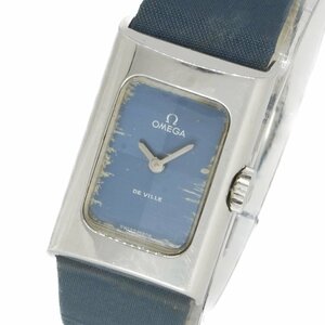 1円 OMEGA オメガ DE VILLE デヴィル レクタンギュラー 青 ネイビー 文字盤 SS スクエア 手巻き ブランド 腕時計 ウォッチ 121320231229