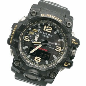 1円 稼働 美品 箱/保証書付 CASIO カシオ G-SHOCK MUDMASTER TRIPLE SENSOR GWG-10 QZ クオーツ アナデジ SSB 腕時計 124920240305