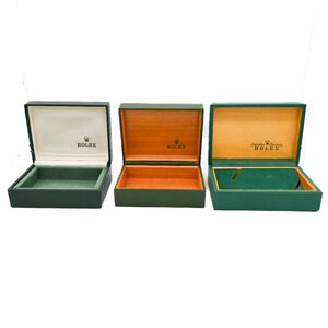 1円 ROLEX CASE ロレックスケース 3点 まとめ セット 時計用 空箱 BOX S 内箱 緑 グリーン 25620240305