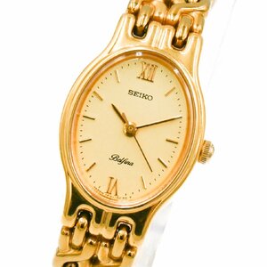 1円 SEIKO セイコー Belfina ベルフィーナ 1F21-5A80 ゴールド QZ クオーツ 3針 シャンパン 金文字盤 GP 腕時計 レディース 216520240312