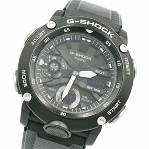 1円 稼働 美品 CASIO カシオ G-SHOCK Gショック GA-2000 カーボンコアガード Gスピリット QZ クオーツ 腕時計 ブラック 220820240319