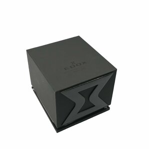 1円 稼働 美品 箱/保証書付 EDOX エドックス クロノオフショア1 シャークマン3 10241-TIB-NIN 限定 QZ 黒文字盤 SS 腕時計 223820240319の画像6