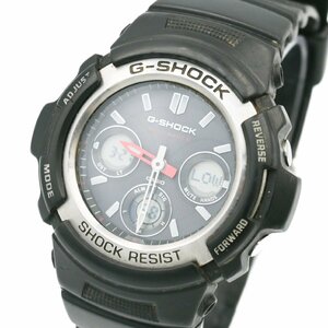 1円 稼働 箱/保証書付 CASIO カシオ G-SHOCK Gショック AWG-M100 タフソーラー 電波ソーラー QZ ブラック系文字盤 腕時計 239720240326