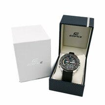 1円 稼働 美品 箱/保証書付 CASIO EDIFICE カシオ エディフィス ECB-900YMP タフソーラー QZ 白文字盤 SS GP コンビ 腕時計 239420240326_画像7