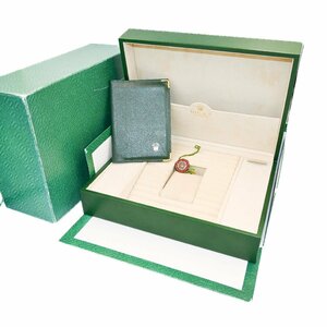 1円 付属品付 美品 ROLEXロレックスケース ROLEX CASE 時計用 空箱 BOX 内箱 XL 外箱 74.00.71 希少 レア 緑 ヴィンテージ 29820240326