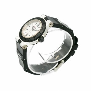 1円 稼働 美品 BVLGARI ブルガリ アルミニウム AL29TA QZ クオーツ デイト 3針 腕時計 レディース ラウンド ブランド 234020240326の画像2