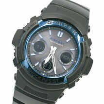 1円 稼働 美品 箱/保証書付 CASIO カシオ G-SHOCK Gショック AWG-M100A タフソーラー ブラック ブルー QZ アナデジ 腕時計 221120240326_画像1