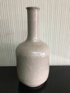  Kyoyaki author Kobayashi regular . one wheel . antique ceramics flower tool flower vase flower vase .