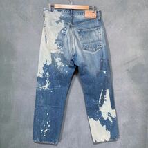 希少 ANACHRONORM Reading アナクロノーム PATCHWORK REMAKE DENIM ブリーチ ダメージ加工 パッチワーク リメイク デニムパンツ size.W32_画像6