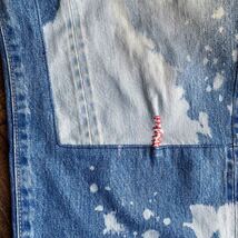 希少 ANACHRONORM Reading アナクロノーム PATCHWORK REMAKE DENIM ブリーチ ダメージ加工 パッチワーク リメイク デニムパンツ size.W32_画像8