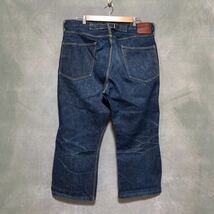 TENDERLOIN テンダーロイン VINTAGE WASH DENIM バックシンチ サスペンダーボタン 加工 デニムパンツ 大きいサイズ size.W38 ヒゲ ハチノス_画像5