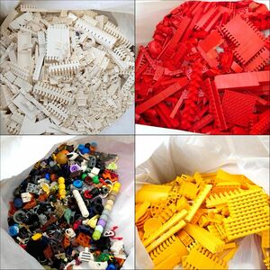ヤヤ4【140】1円～ レゴ LEGO バラ 約11kg 白 赤 黄 ブロック パーツ チューブ タイヤ ミニフィグ 他 大量 まとめセット