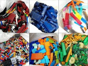 ヤヤ1【140】1円～ LEGO レゴ バラ 約9kg オレンジ 青 赤 緑 クリア ブロック パーツ プレート 他 大量 まとめセット