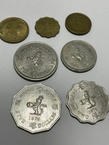 イギリス領香港 エリザベス2世 香港 5セント 1ドル硬貨 5ドル硬貨　コイン 硬貨　#GT-Rの家 コレクション 古銭 外国