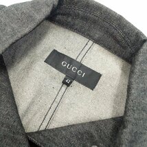 中古 グッチ GUCCI デニム ジャケット 42 シェリーライン ブルゾン Gジャン 黒_画像7