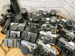 【CAN6.0321YM】◇1円スタート　大量　中古ジャンク品　Canonフィルムカメラおまとめ◇キャノン　レンズ　動作未確認　使用感あり　　