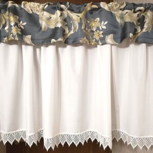 カフェカーテン 幅137×丈52 幅107×丈17