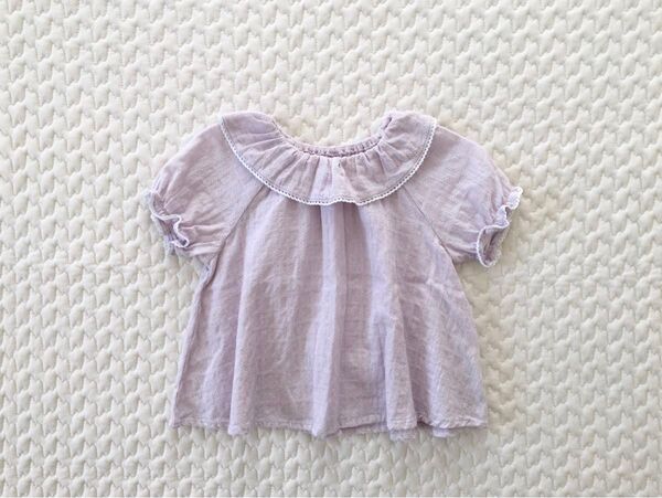 ベビー キッズ 半袖パフスリーブトップス 90センチ